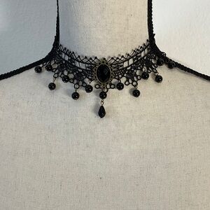 Elegant Black Lace Choker Necklace